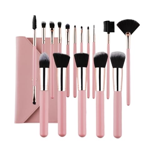Pinselset Makeup Make-up-Pinsel Mit Rosa Holzgriff, Gesichtskontur-Lidschatten-Concealer-Make-up-Pinsel-Werkzeug Eyeshadow Pinsel(Pink-Brush Pack) von AMYSTY