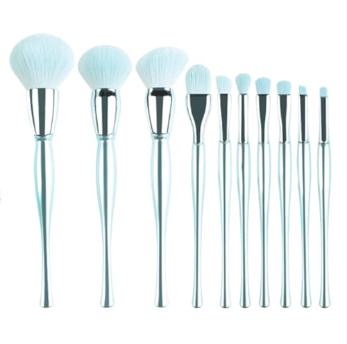 Pinselset Makeup Make-up-Pinsel-Set, 10 Weiche Borsten, For Lidschatten, Eyeliner, Rouge Und Concealer-Pinsel Eyeshadow Pinsel(Blue- Bright) von AMYSTY