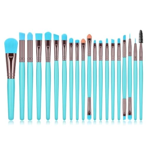 Pinselset Makeup Make-up-Pinsel-Set, 20-teilig, For Rouge, Losen Puder, Lidschatten, Lippen Und Wimpern Eyeshadow Pinsel(Blue) von AMYSTY