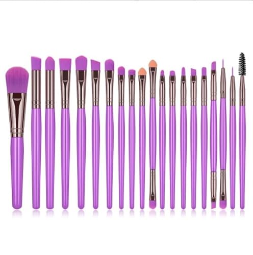 Pinselset Makeup Make-up-Pinsel-Set, 20-teilig, For Rouge, Losen Puder, Lidschatten, Lippen Und Wimpern Eyeshadow Pinsel(Purple) von AMYSTY