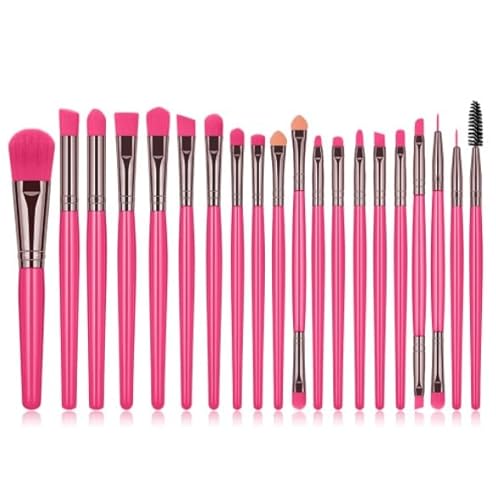 Pinselset Makeup Make-up-Pinsel-Set, 20-teilig, For Rouge, Losen Puder, Lidschatten, Lippen Und Wimpern Eyeshadow Pinsel(Rood) von AMYSTY