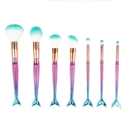 Pinselset Makeup Make-up-Pinsel-Set, 7-teilig, Make-up-Pinsel, Abgewinkelter Konturenpinsel, Concealer, Lidschatten, Gesichtspinsel Eyeshadow Pinsel von AMYSTY
