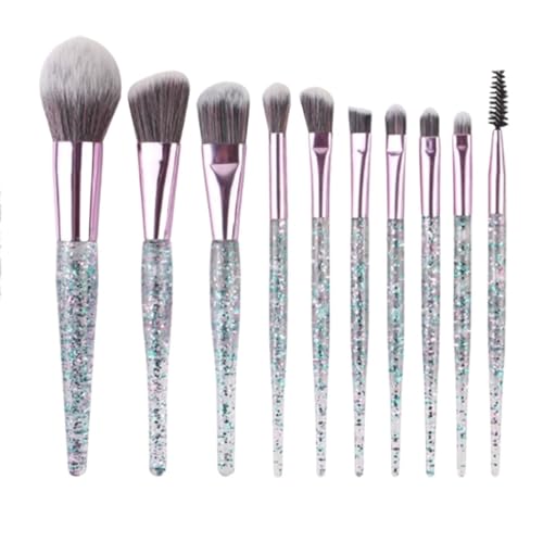 Pinselset Makeup Make-up Pinsel Set 10 Stück For Foundation Lidschatten Augenbrauen Rouge Concealer Eyeshadow Pinsel(Grün) von AMYSTY