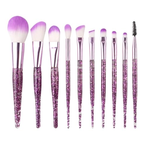 Pinselset Makeup Make-up Pinsel Set 10 Stück For Foundation Lidschatten Augenbrauen Rouge Concealer Eyeshadow Pinsel(Purple) von AMYSTY