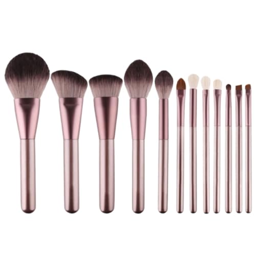 Pinselset Makeup Make-up Pinsel Set 12 Stück For Gesicht Puder Rouge Concealer Lidschatten Eyeshadow Pinsel(Pink) von AMYSTY