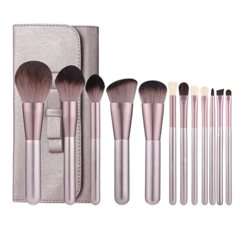 Pinselset Makeup Make-up Pinsel Set 12 Stück For Gesicht Puder Rouge Concealer Lidschatten Eyeshadow Pinsel(Pink-Brush Pack) von AMYSTY
