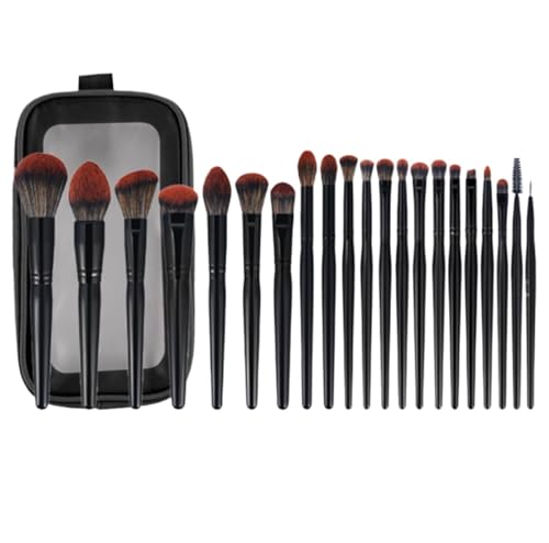 Pinselset Makeup Make-up Pinsel Set 21 Stück For Foundation Highlighter Concealer Lidschatten Eyeshadow Pinsel(Black-Brush Pack) von AMYSTY