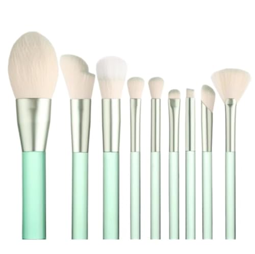 Pinselset Makeup Make-up Pinsel Set 9 Stück For Foundation Concealer Lidschatten Rouge Eyeshadow Pinsel(Grün) von AMYSTY