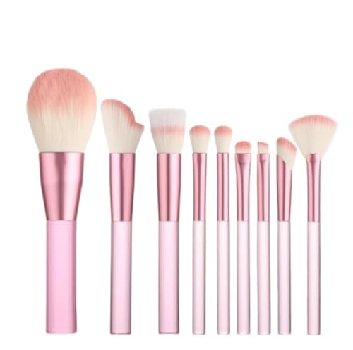 Pinselset Makeup Make-up Pinsel Set 9 Stück For Foundation Concealer Lidschatten Rouge Eyeshadow Pinsel(Pink) von AMYSTY