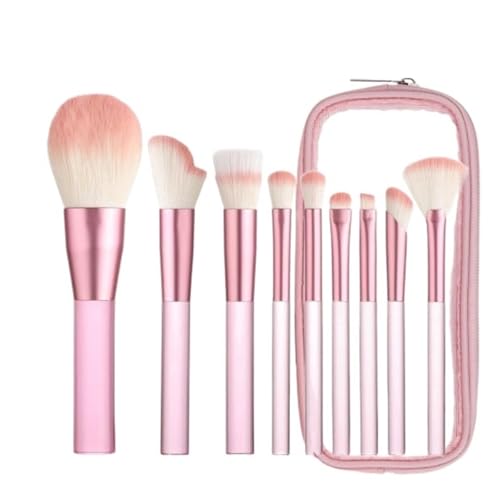 Pinselset Makeup Make-up Pinsel Set 9 Stück For Foundation Concealer Lidschatten Rouge Eyeshadow Pinsel(Pink-Brush Pack) von AMYSTY