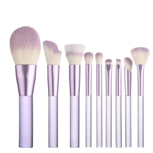 Pinselset Makeup Make-up Pinsel Set 9 Stück For Foundation Concealer Lidschatten Rouge Eyeshadow Pinsel(Purple) von AMYSTY