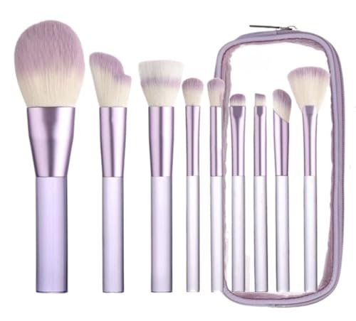 Pinselset Makeup Make-up Pinsel Set 9 Stück For Foundation Concealer Lidschatten Rouge Eyeshadow Pinsel(Purple-Brush Pack) von AMYSTY