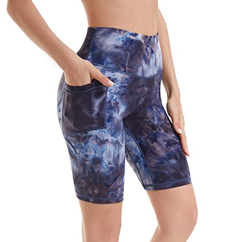AMYTIS Damen Kurze Shorts Blickdicht Sporthose High Waist Radlerhose Kurz Hose Leggings mit Taschen Elastisch Laufhose Yoga Gym Fitness Sommer Leggins von AMYTIS LINGERIE