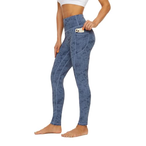 AMYTIS Damen Sport Leggings Yogahose High Waist mit Taschen Fitness Stretch Blickdicht Lang Gym Handytasche von AMYTIS LINGERIE