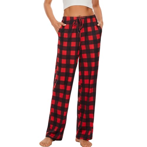 AMYTIS LINGERIE Damen Pyjamahose mit Taschen Loungehose Schlafanzughose Freizeithose Bequeme Weiche Schlafhose,kariert 01,M AMYTIS LINGERIE Damen Pyjamahose mit Taschen Loungehose Schlafanzughose Freizeithose Bequeme Weiche Schlafhose,kariert 01,M von AMYTIS LINGERIE