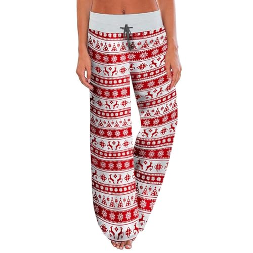 AMYTIS LINGERIE Damen Yoga-Hose Schlafanzughose weich Pyjamahose Fitness Lange Stretch Drawstring Hosen Freizeithose Strandhose Weites Bein Hose von AMYTIS LINGERIE