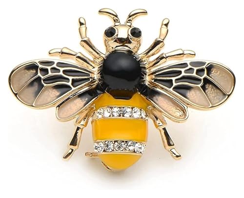 Frauen Broschen & Anstecknadeln, Honigbiene Gelb Kleine Niedliche Brosche Anstecknadel Gold Klar Kristall Exquisite Frauen Broschen & Anstecknadeln, Honigbiene Gelb Kleine Niedliche Brosche Anstecknadel Gold Klar Kristall Exquisite von AMZBNEIDI