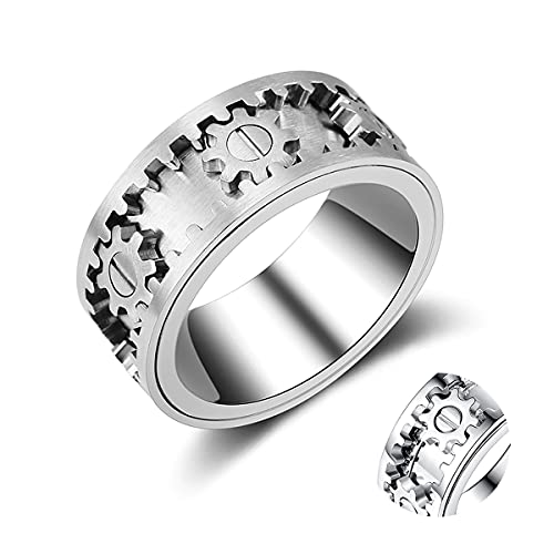 AMZCOM Spinner Ringe für Herren & Damen, Edelstahl Anxiety Fidget Ringe, Drehen Silber Verlobungsringe Trauringe Breit Ringe Freundschaftsringe Jahrestag Ringe AMZCOM Spinner Ringe für Herren & Damen, Edelstahl Anxiety Fidget Ringe, Drehen Silber Verlobungsringe Trauringe Breit Ringe Freundschaftsringe Jahrestag Ringe von AMZCOM