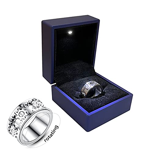 AMZCOM Spinnerringe Damen, Spinner Ring Edelstahl Silber Breit Ringe, Drehbarer Fidget Anxiety Ring, Freundschaftsringe, Anti Stress Erwachsene Finger Ring,11 AMZCOM Spinnerringe Damen, Spinner Ring Edelstahl Silber Breit Ringe, Drehbarer Fidget Anxiety Ring, Freundschaftsringe, Anti Stress Erwachsene Finger Ring,11 von AMZCOM