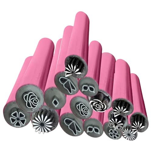 AMZLORD 16-teiliges Nagelkunst-Stempelstift-Set, Nagelkunst-Stempel-Set mit verschiedenen Mustern, Nagelkunst-Werkzeug, DIY-Nagelkunst-Punktierwerkzeuge, einfaches Design for Nagelkunstliebh von AMZLORD