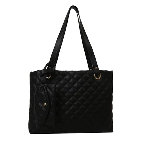 AMZLORD 2 Stück Damen Umhängetasche aus PU-Leder, gesteppt, Umhängetasche, Umhängetasche, Geldbeutel (schwarz) von AMZLORD