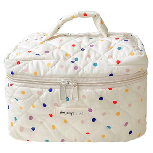 AMZLORD Bunte Polka Dots Reise-Make-up-Tasche, großes Fassungsvermögen, Kosmetiktasche mit Reißverschluss, Make-up-Organizer, Aufbewahrungstasche for Frauen und Mädchen von AMZLORD