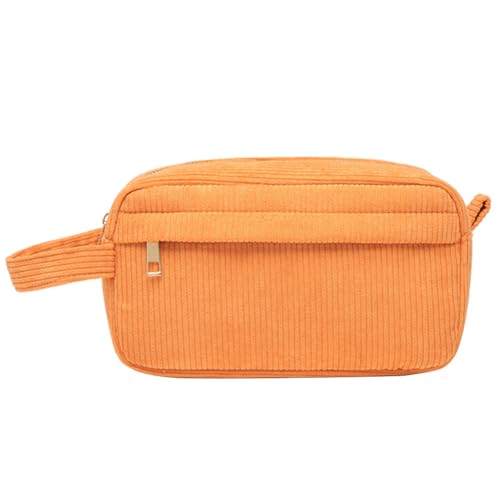 AMZLORD Cord -Bleistiftkoffer Make -up -Tasche große Kapazität for Erwachsene Teenager (orange) von AMZLORD