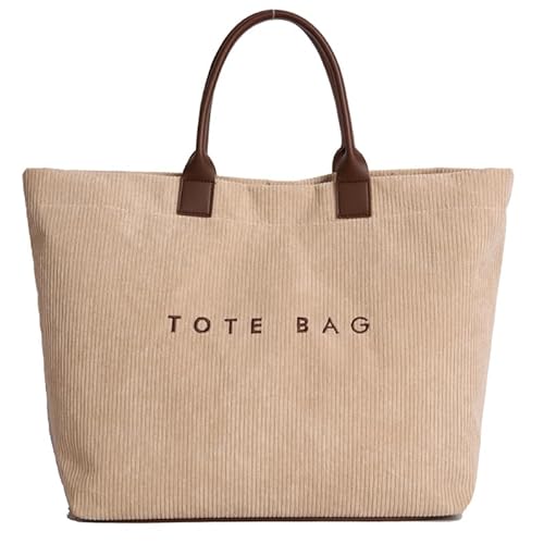 AMZLORD Cord -Umhängetasche mit großer Kapazität for die Schularbeit College täglich (Khaki) von AMZLORD