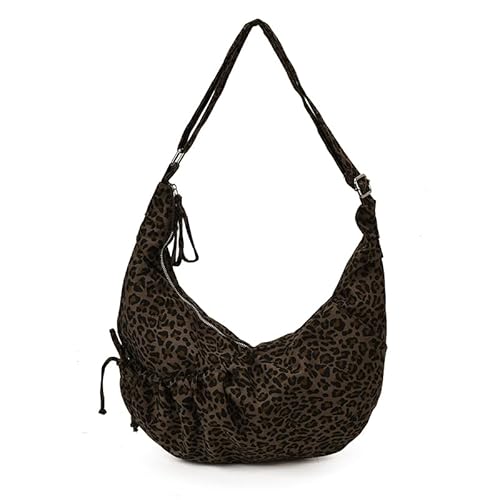 AMZLORD Crescent -Tasche Leoparden -Druck -Umhängetasche for Frauen Lady Reisen Pendeln (Kaffee) von AMZLORD