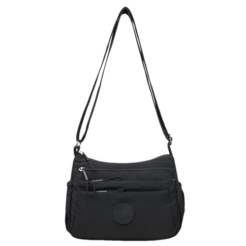 AMZLORD Crossbody Bag Casual Messenger Bag Multi -Taschen -Umhängetasche for Frauen (schwarz) von AMZLORD