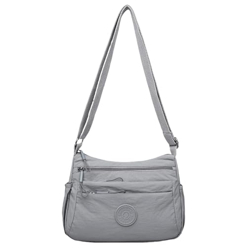 AMZLORD Crossbody Bag Messenger Bag Multi -Taschen -Umhängetasche for Frauen (hellgrau) von AMZLORD