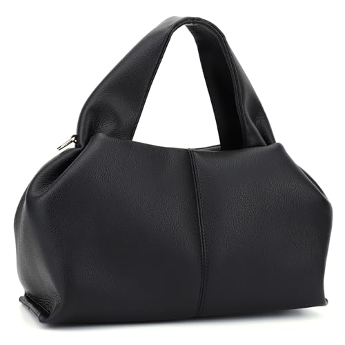 AMZLORD Damen PU-Umhängetasche, lässige Leder-Umhängetasche, plissierte Tasche mit Griff oben, Umhängetasche, modische Handtasche für Mädchen von AMZLORD