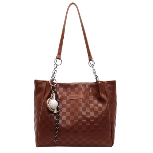 AMZLORD Einkaufstaschen for Frauen mit großer Kapazitätsumhängentasche for Arbeitseinkäufe (braun) von AMZLORD