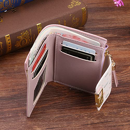 AMZLORD Elegante Quasten Frauen Kurze Brieftasche Nette Koreanische Kartenhalter Weibliche Falten Kleine Geldbörse von AMZLORD