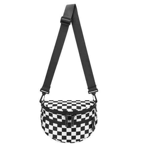 AMZLORD Fanny Pack mit verstellbarem -Penner -Taschen -Sling -Tasche for Frauen (schwarz weiß) von AMZLORD