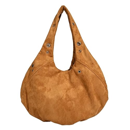 AMZLORD Frauen Faux Wildleder Handtasche Hohlkiete große Kapazität for den täglichen Gebrauch (braun) von AMZLORD