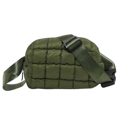 AMZLORD Frauen Gepolsterte Wolke Tasche Reißverschluss Puffy Schulter Tasche Einfarbig Plaid Stepp Sling Tasche Weibliche Pendeln Tasche von AMZLORD