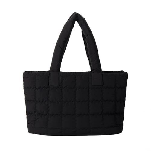 AMZLORD Frauen Nylon Crossbody Bag Trendy großer Kapazität Top Grifftasche Winter (schwarz) von AMZLORD