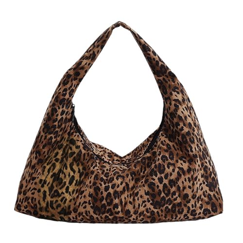 AMZLORD Frauen S Tote Bag Leopardendruck Umhängetasche mit Reißverschluss zum täglichen Gebrauch (braun) von AMZLORD