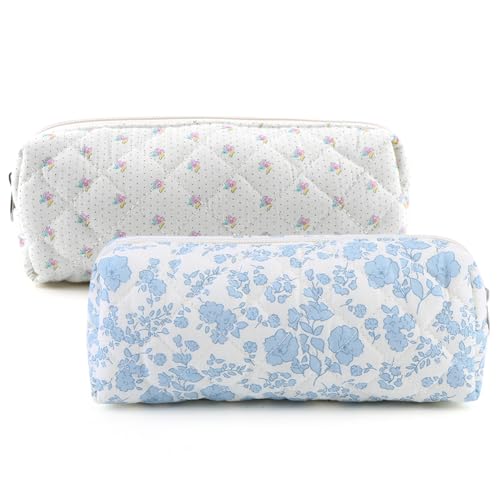 AMZLORD Gesteppte Makeup Tasche Makeup Organizer ästhetische Makeup Clutch große Kapazität tragbare Lippenstift Tasche Makeup Pinsel Tasche von AMZLORD