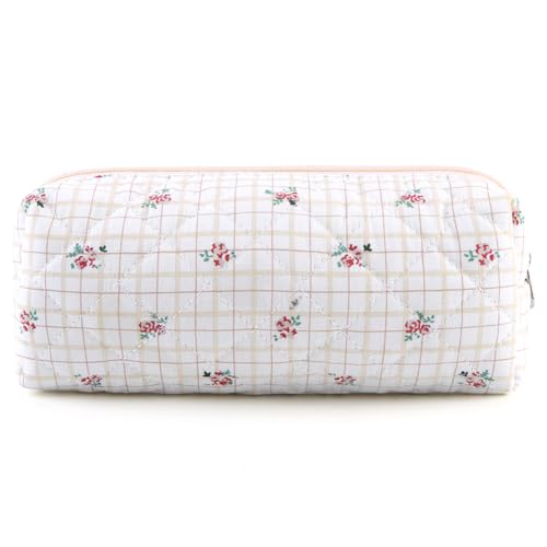 AMZLORD Gesteppte Makeup Tasche Makeup Organizer ästhetische Makeup Clutch große Kapazität tragbare Lippenstift Tasche Makeup Pinsel Tasche von AMZLORD