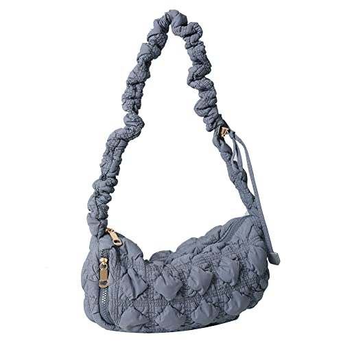 AMZLORD Gesteppte Polsterung, plissierte Cloud-Unterarmtaschen, Damen-Umhängetasche, lässig, schlichtes Design, Messenger-Taschen von AMZLORD