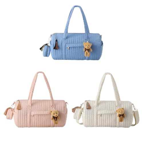 AMZLORD Gesteppte Reisetasche mit Top -Griff -Einkaufstasche Trendy Umhängetasche for Frauen (blau) von AMZLORD