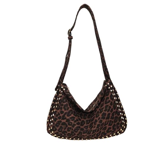 AMZLORD Leinwandniet -Umhängetasche Leopardenmuster Crossbody Bod von AMZLORD