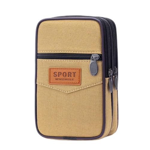 AMZLORD -Männer schlanke Münzholzbinder Mode Canvas Wechseln Sie den Beutel mit Multi -Taschen -Reißverschluss -Münzgrundtasche for Münzen for von AMZLORD