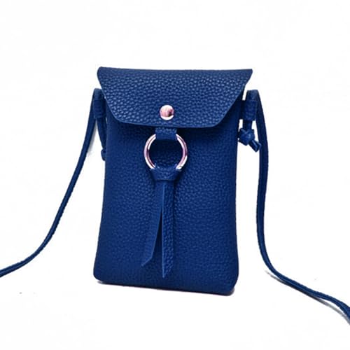 AMZLORD Mini -Handy -Geldbörse Soft HaSp Satchel Beutel Casual PU for Frauen (Dunkelblau Style 3) von AMZLORD