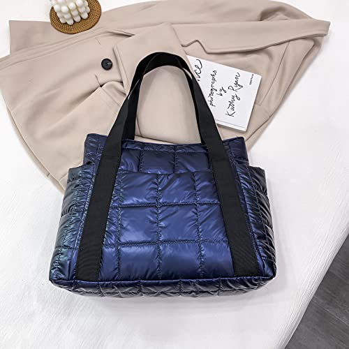 AMZLORD Mode Gesteppte Gitter Umhängetasche Frauen Casual Nylon Einkaufstaschen Freizeit Große Kapazität Tote Handtaschen von AMZLORD