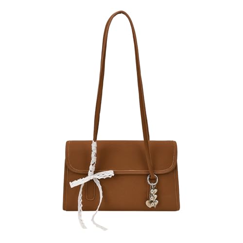 AMZLORD PU Leder Casual Achselhöhle Tasche mit großer Kapazität Umhängetasche Arbeit Handtasche (braun) von AMZLORD