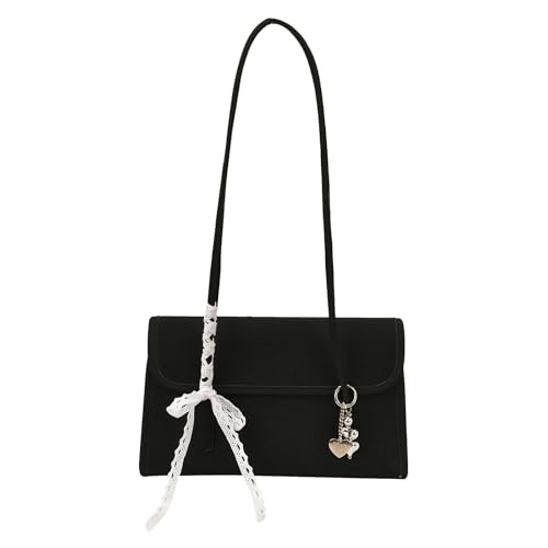 AMZLORD PU Leder Casual Achselhöhle Tasche mit großer Kapazität Umhängetasche Arbeit Handtasche (schwarz) von AMZLORD