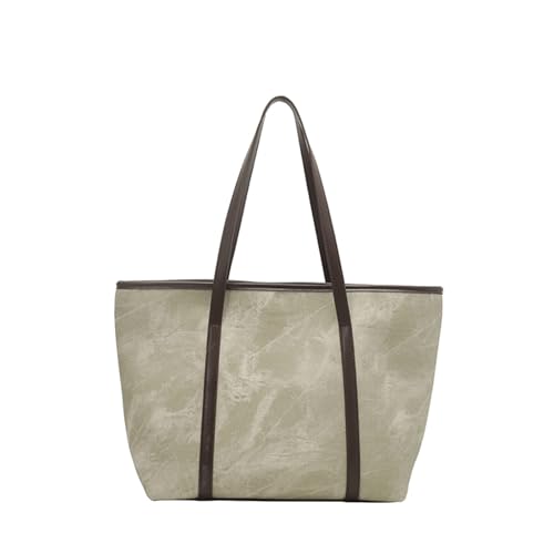 AMZLORD PU Leder Retro Umhängetasche Vintage -Tasche Freizeitposition Handtasche (Khaki) von AMZLORD